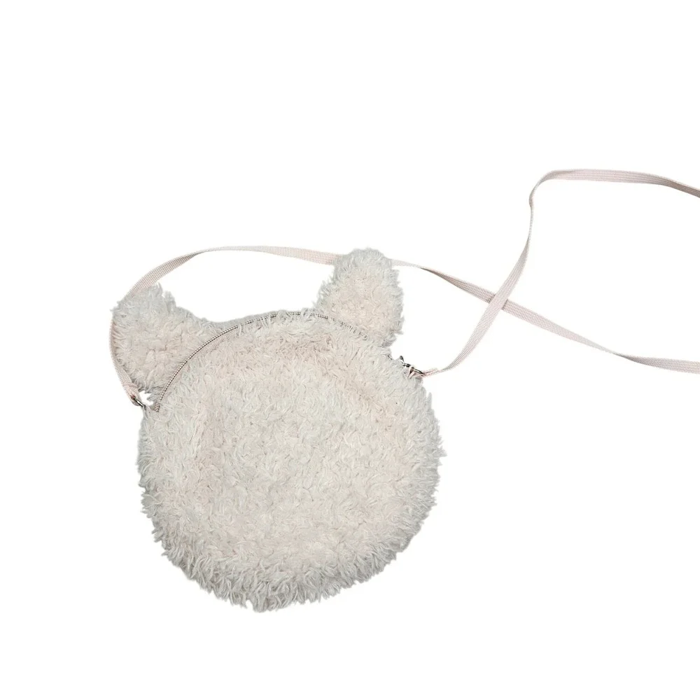Jellycat Pig‎ Plush Crossbody Bag Kids Pink Faux Fur Shaggy Animal Purse Kawaii